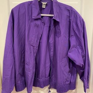 Vintage Sport Zip up Jacket Purple with pockets